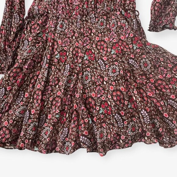 Isabel Marant Étoile Noanne Floral Mini Dress Brown FR 34 NWT - Picture 12 of 16